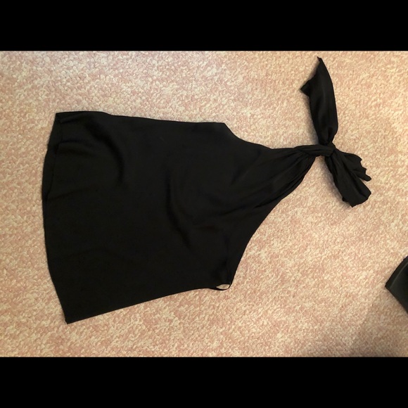 One shoulder black tank top - Picture 3 of 3